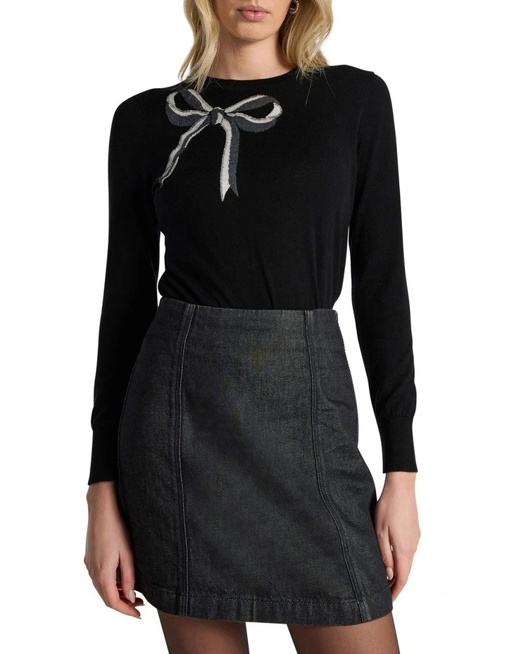 Off We Bow Csc Knit in Black image 1