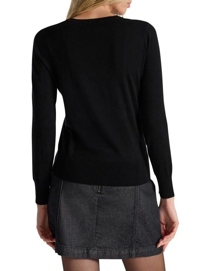 Off We Bow Csc Knit in Black image 2