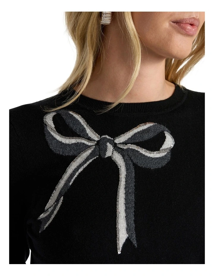 Off We Bow Csc Knit in Black image 3