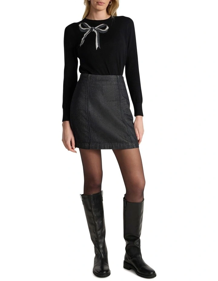 Off We Bow Csc Knit in Black image 4