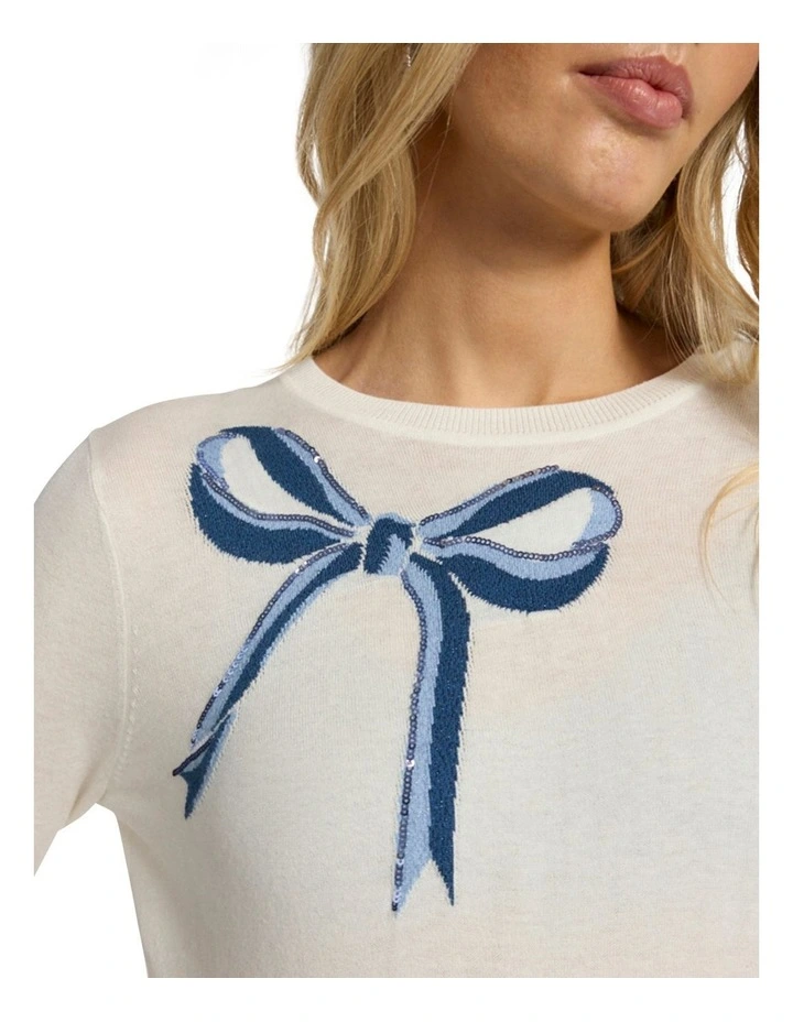Off We Bow Csc Knit in Ivory image 3