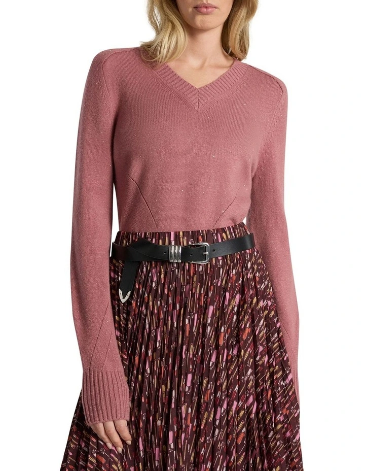 Superstar Sequin Knit in Wood Rose image 1