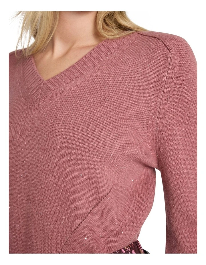 Superstar Sequin Knit in Wood Rose image 3