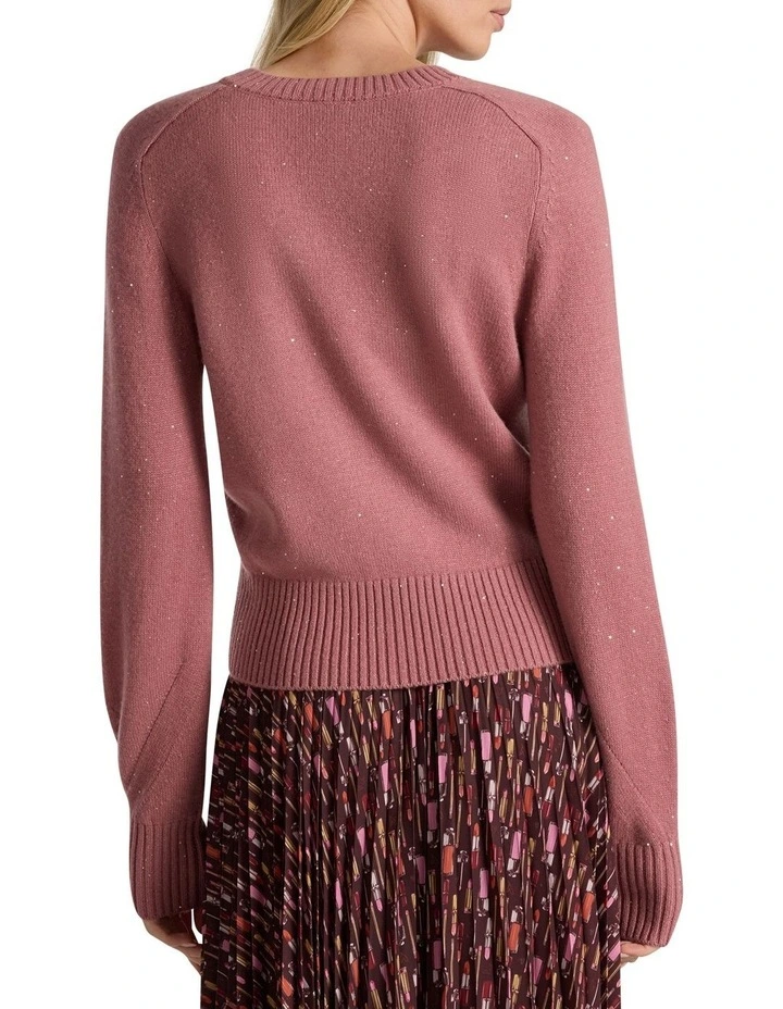 Superstar Sequin Knit in Wood Rose image 4