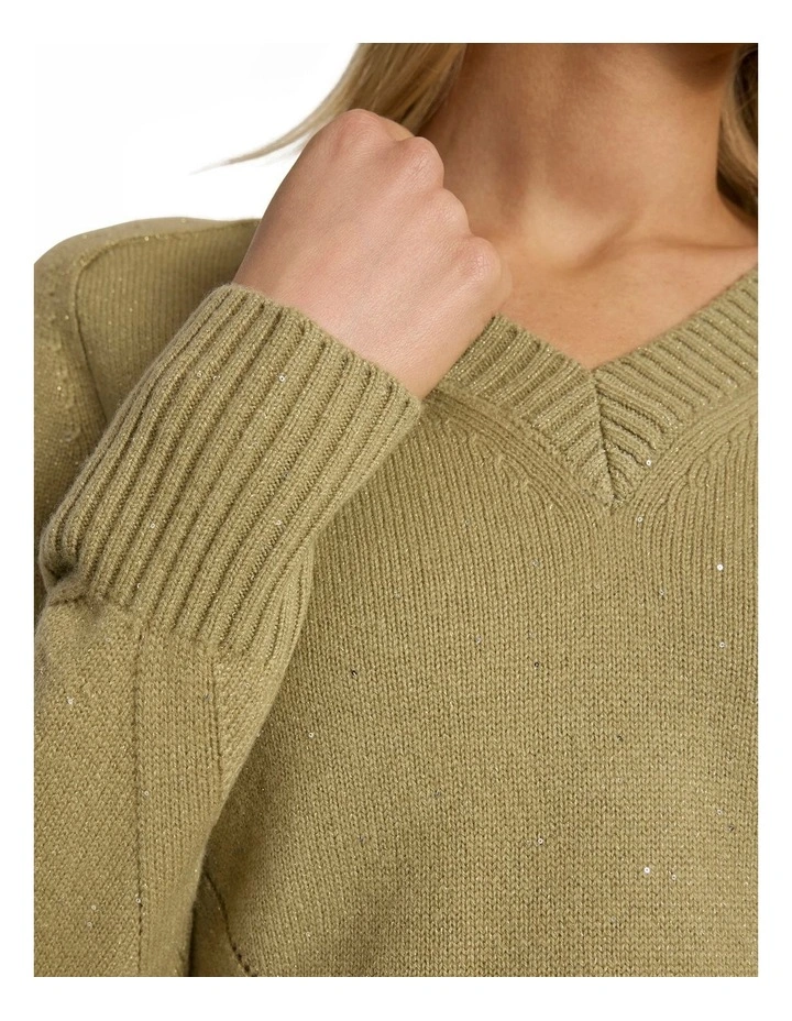 Superstar Sequin Knit in Khaki image 4