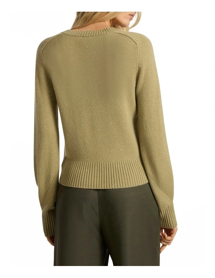 Superstar Sequin Knit in Khaki image 5