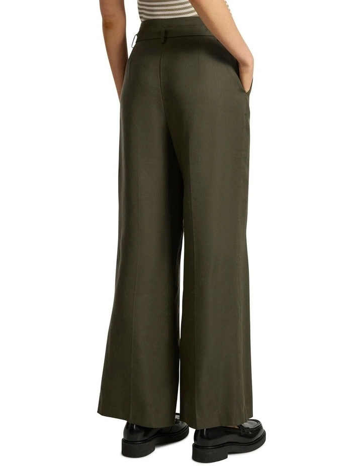 Ashley Wide Leg Pant in Dark Khaki image 4
