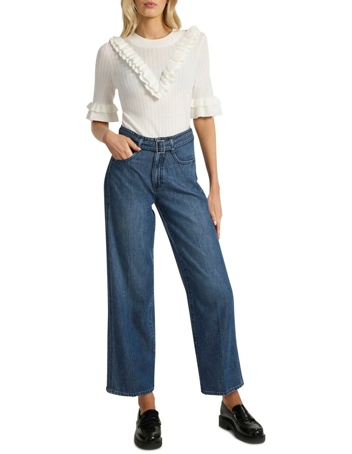 Paolo Wide Leg Jean in Mid Wash image 1