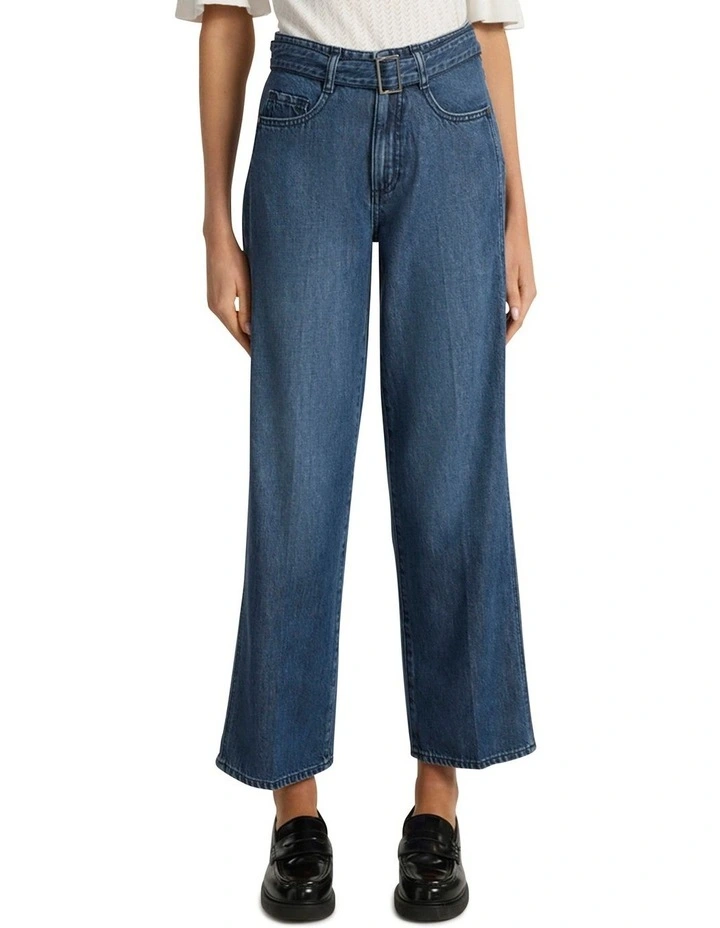 Paolo Wide Leg Jean in Mid Wash image 2