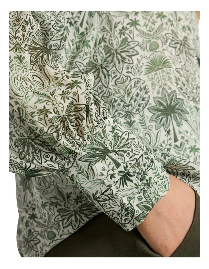 Holiday In The Sun Blouse in Khaki Multi image 4