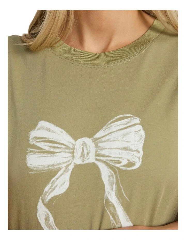 All Tied Up Tee in Khaki image 3