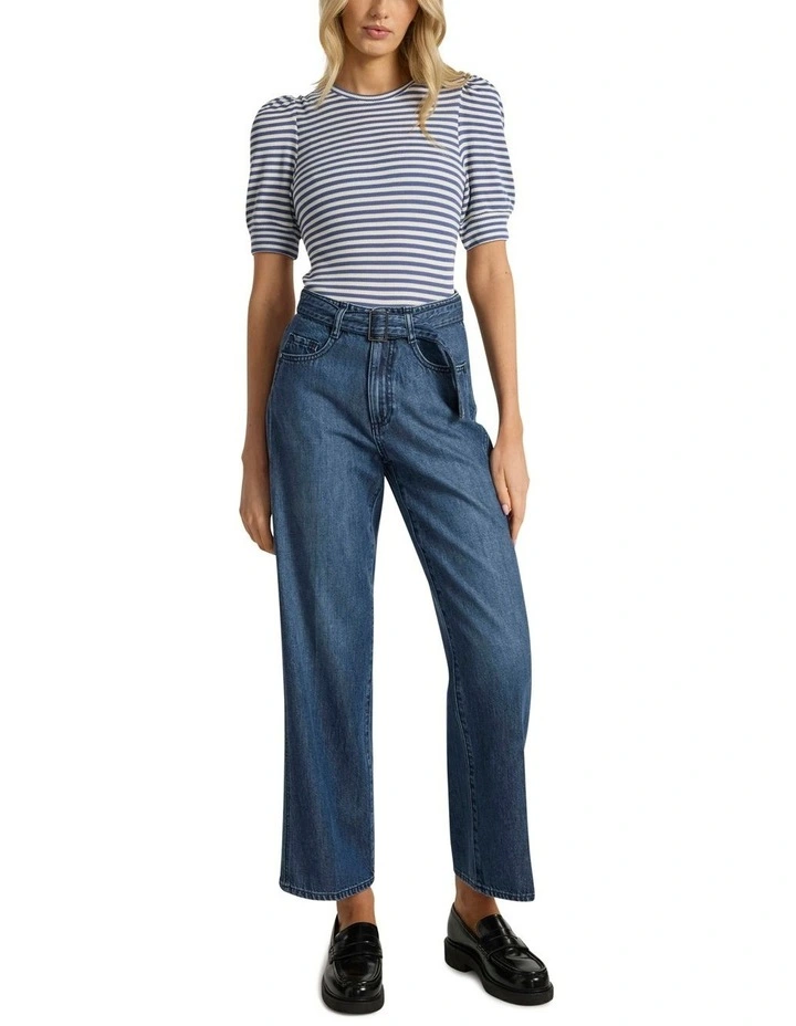 Maybe Tomorrow Stripe Tee in Blue Stripe image 2