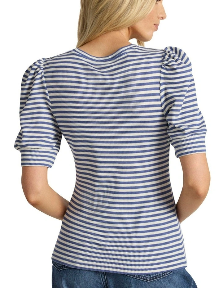 Maybe Tomorrow Stripe Tee in Blue Stripe image 4