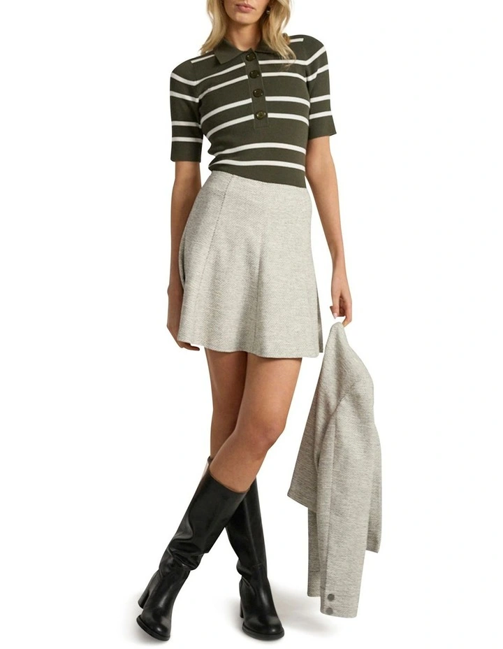 So Little Time Tweed Skirt in Ivory Multi image 1