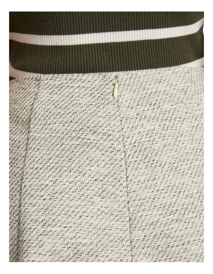 So Little Time Tweed Skirt in Ivory Multi image 4