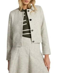 So Little Time Tweed Jacket in Ivory Multi