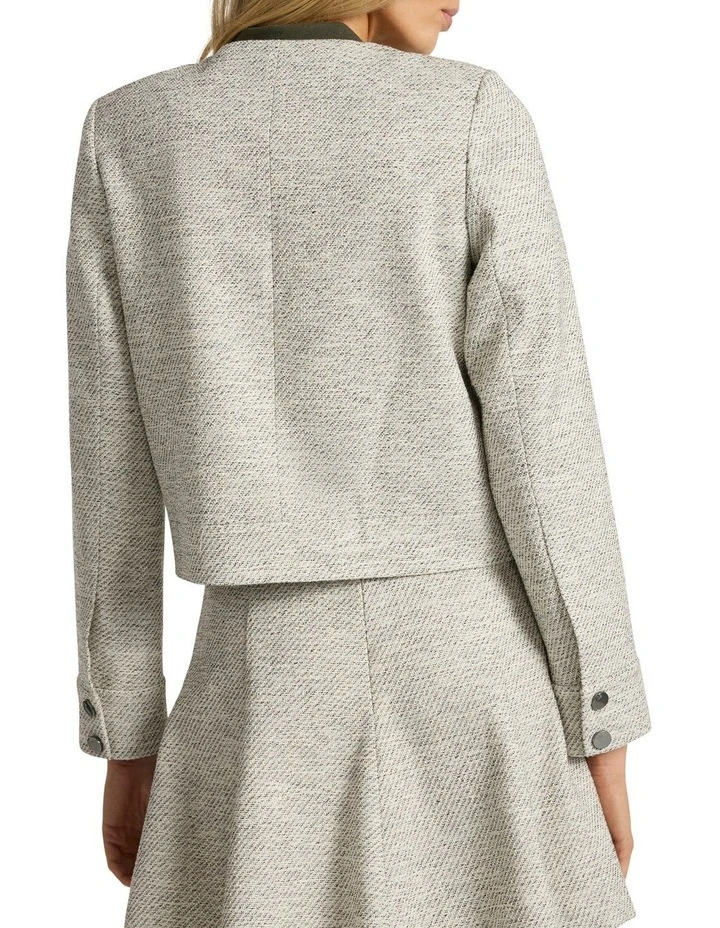 So Little Time Tweed Jacket in Ivory Multi image 5