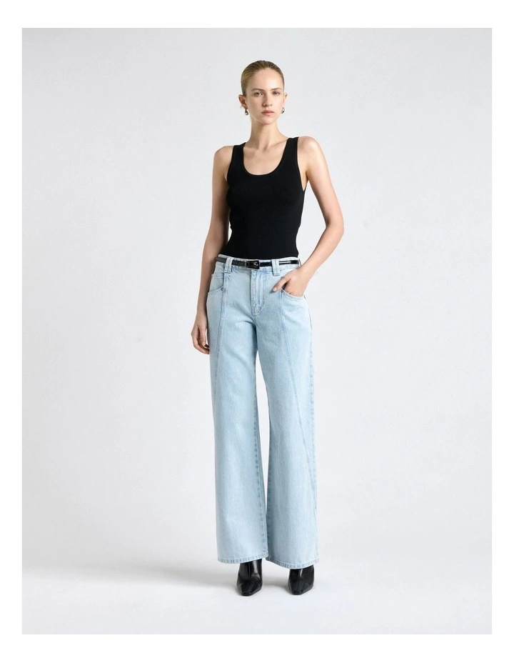 Scoop Neck Ribbed Knit Tank image 1