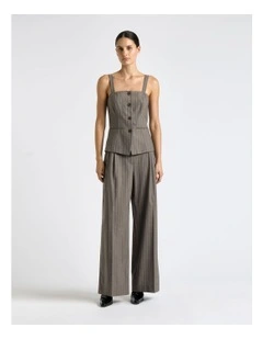 European Stripe Waistcoat in Grey
