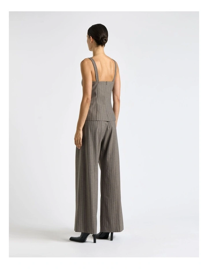 European Stripe Waistcoat in Grey image 2