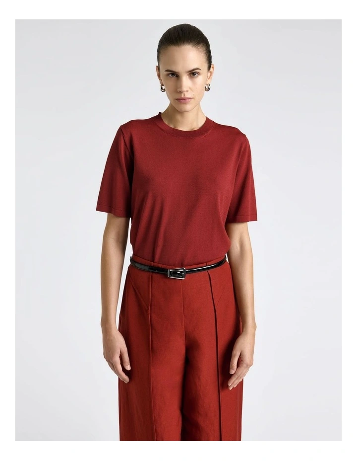 Rust Knitted Tee image 3