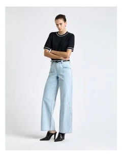 Knitted Tee with Contrast Tipping