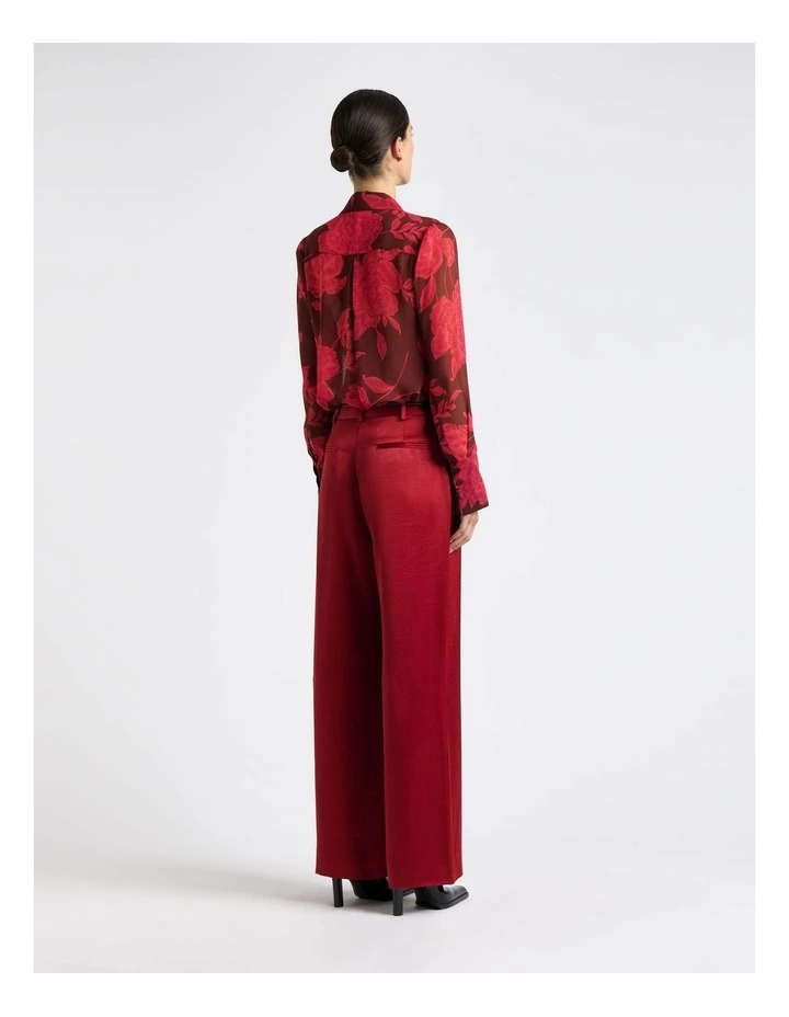Amour Floral Chiffon Shirt in Pink image 2