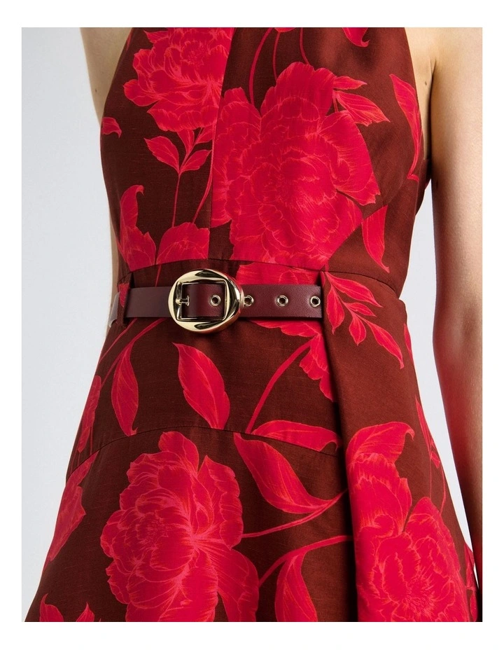 Amour Floral Waterfall Midi Dress in Pink image 4