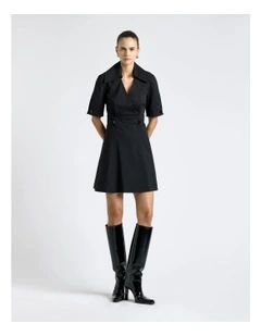 Good Earth Cotton Button Detail Mini Dress