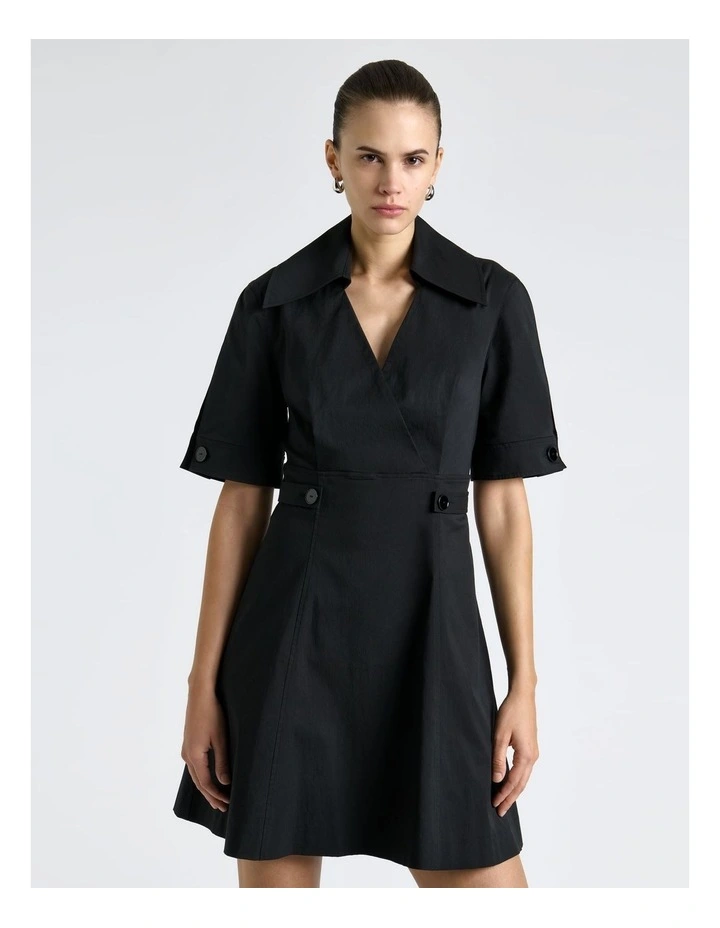 Good Earth Cotton Button Detail Mini Dress image 3