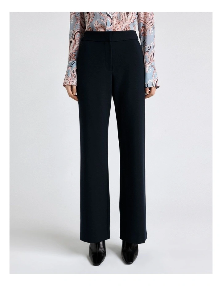 Stretch Suiting Straight Leg Pant in Dark Ink image 3