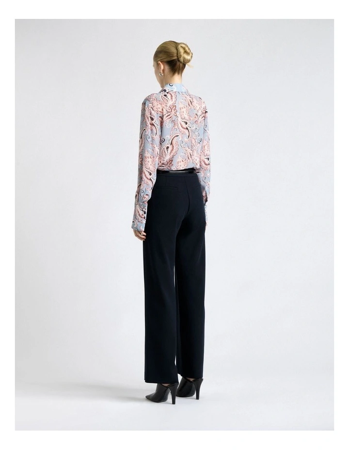 Filigree Paisley Georgette Shirt in Pale Blue image 2
