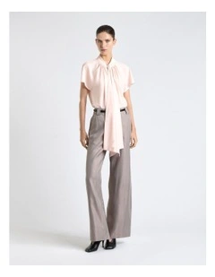 Recycled Georgette Tie Top in Pink