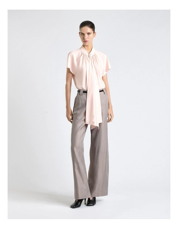 Recycled Georgette Tie Top in Pink image 1