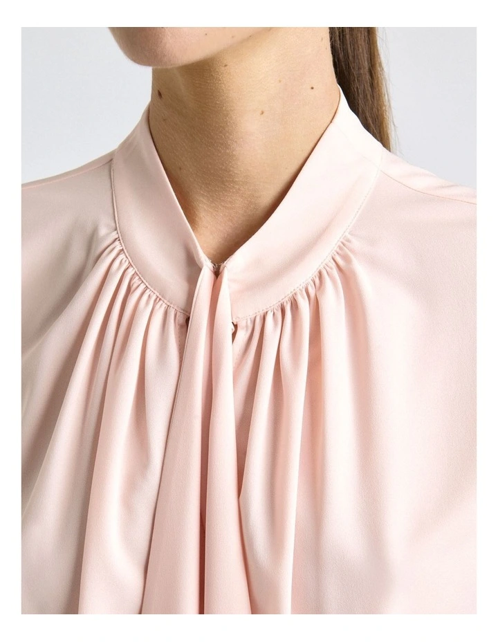 Recycled Georgette Tie Top in Pink image 5