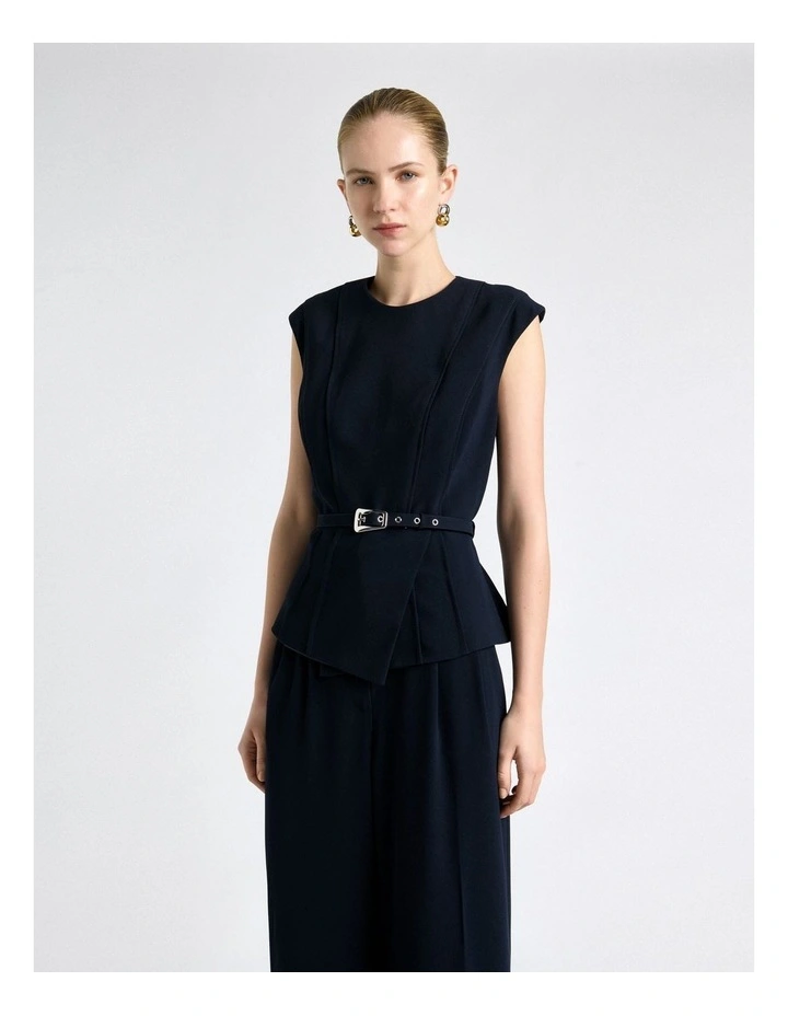 Recycled Crepe Lipped Seam Top image 3