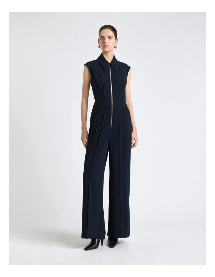Recycled Crepe Lipped Seam Wide Leg Jumpsuit image 1