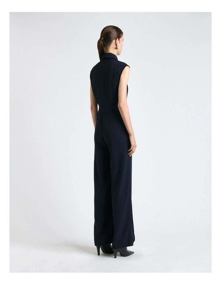 Recycled Crepe Lipped Seam Wide Leg Jumpsuit image 2
