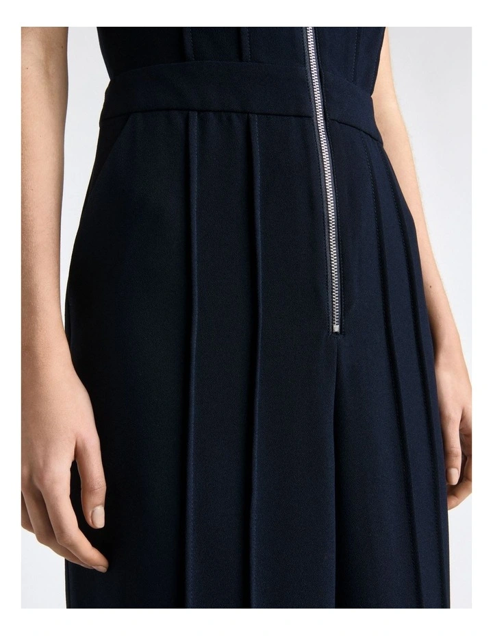 Recycled Crepe Lipped Seam Wide Leg Jumpsuit image 4