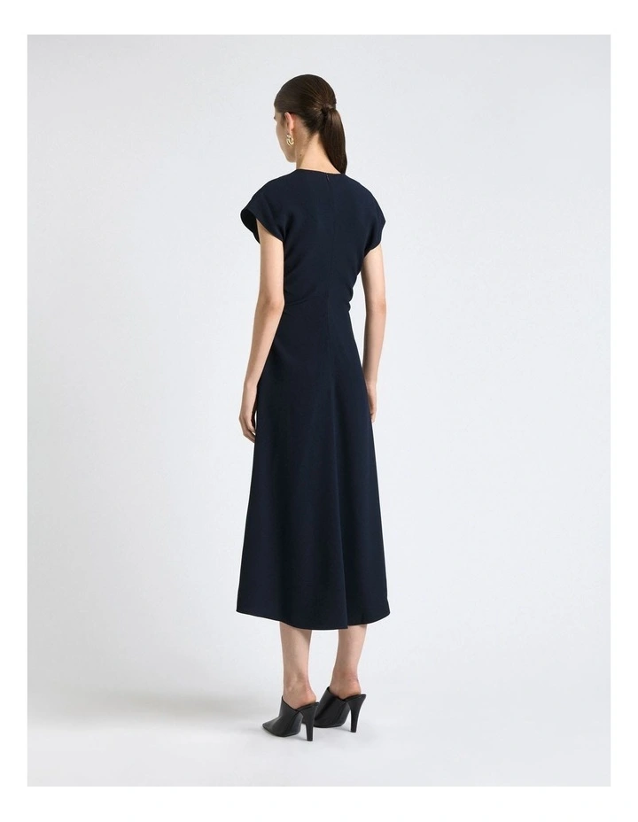 Ink Recycled Crepe Zip Front Midi Dress image 2