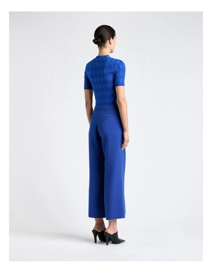 Cobalt Shiny Tonal Check Knit image 2