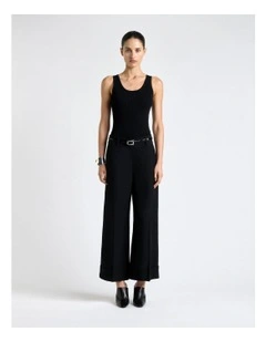 Viscose Blend Cropped Pant