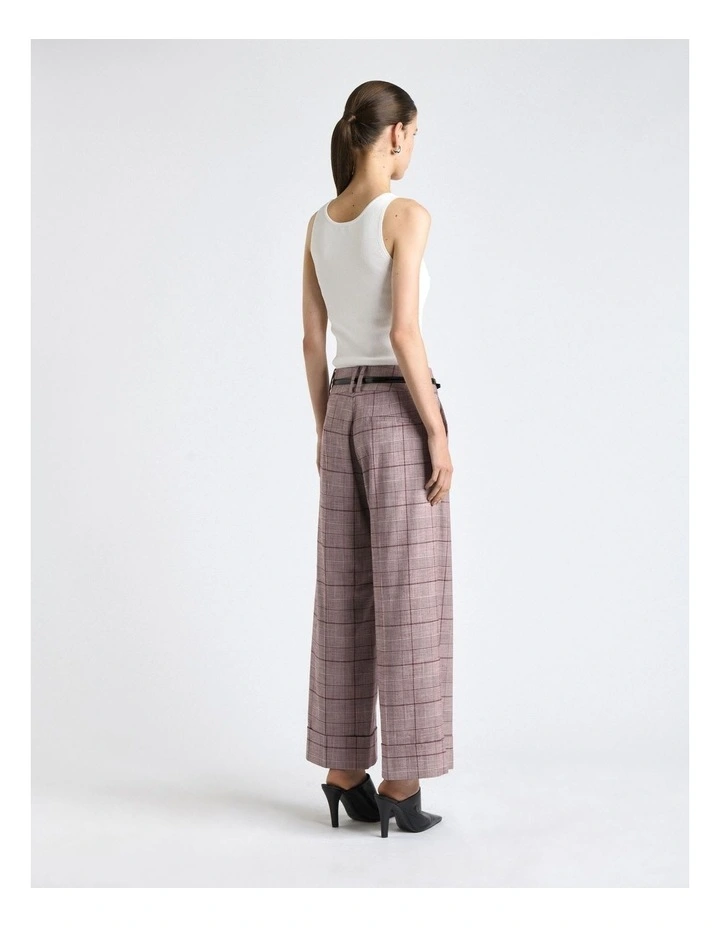 Prince of Wales Check Cropped Cuffed Pant image 2