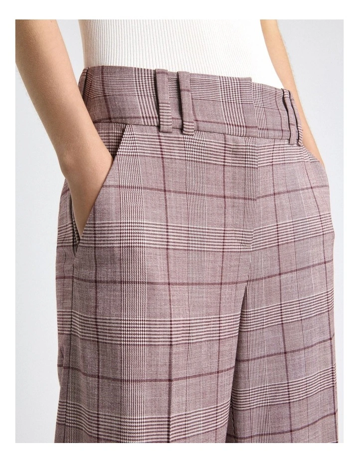 Prince of Wales Check Cropped Cuffed Pant image 4