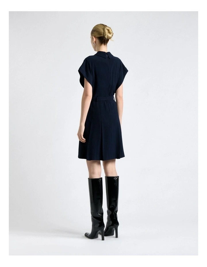 Viscose Twill Pleated Mini Dress image 2