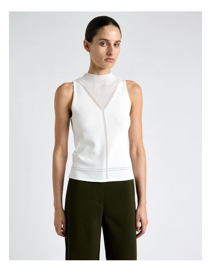 Pointelle Detail Knit Tank image 3