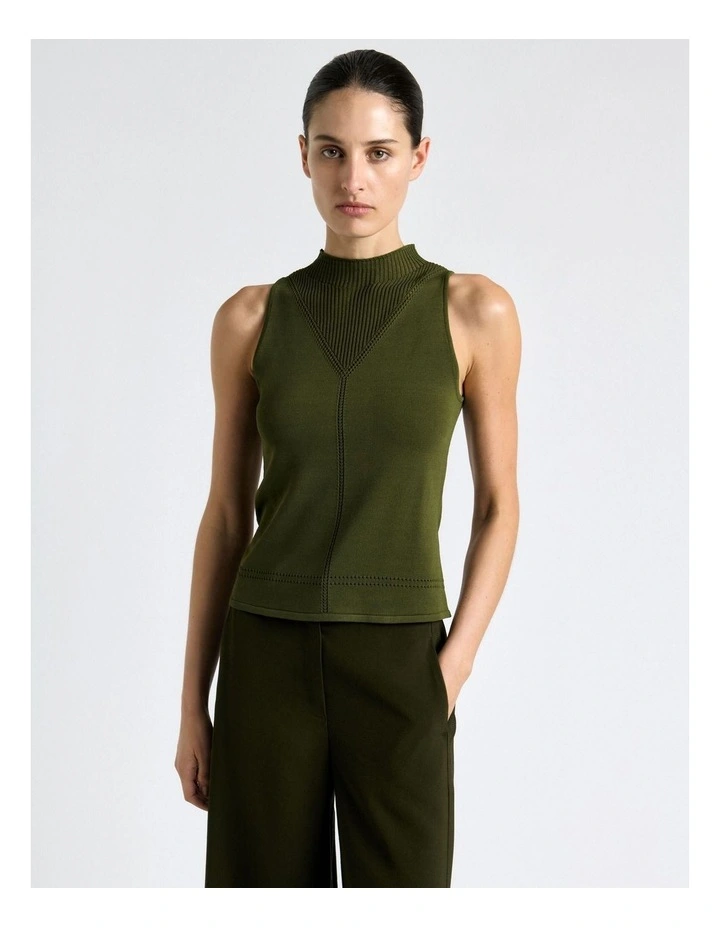 Pointelle Detail Knit Tank image 3
