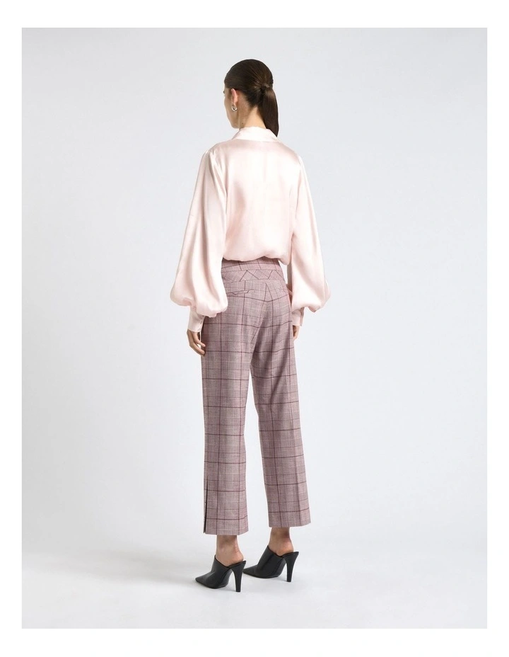 Prince of Wales Check Cropped Flared Leg Pant image 2