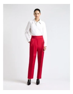 Fuchsia Bonded Satin Barrell Leg Pant