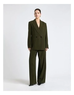 Viscose Twill Pin Tuck Blazer
